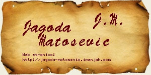 Jagoda Matošević vizit kartica